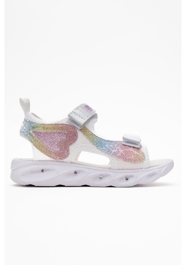 Mnpc Kız Çocuk Beyaz Işıklı Anatomik Hafif Günlük Sandalet 25y3s100651 Beyaz