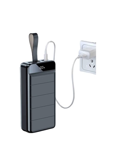 Taşınabilir Powerbank 50.000 Mah 4 Girişli Hızlı Şarj Led Göstergeli Fenerli Şarj Çok Renkli