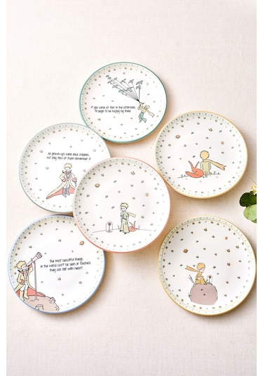 Karaca  Küçük Prens Yeni 6 Parça Seramik Pasta Seti 20 Cm