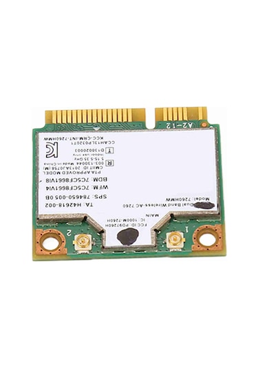 Fosenze 7260hmw Mini Pcıe Ağ Kartı, 1200mbps 2.4/5ghz Çift Bant Ve Bluetooth 4.0 İle, Win7/10 Uyumlu Lenovo/hp Dışında