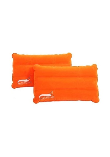 Prestigegoods Desert & Fox Outdoor Hafif Kamp Yastığı, Turuncu, 42x24cm, Hava Valfi, Hafif, Konforlu, Seyahat & Kamp İçin Turuncu