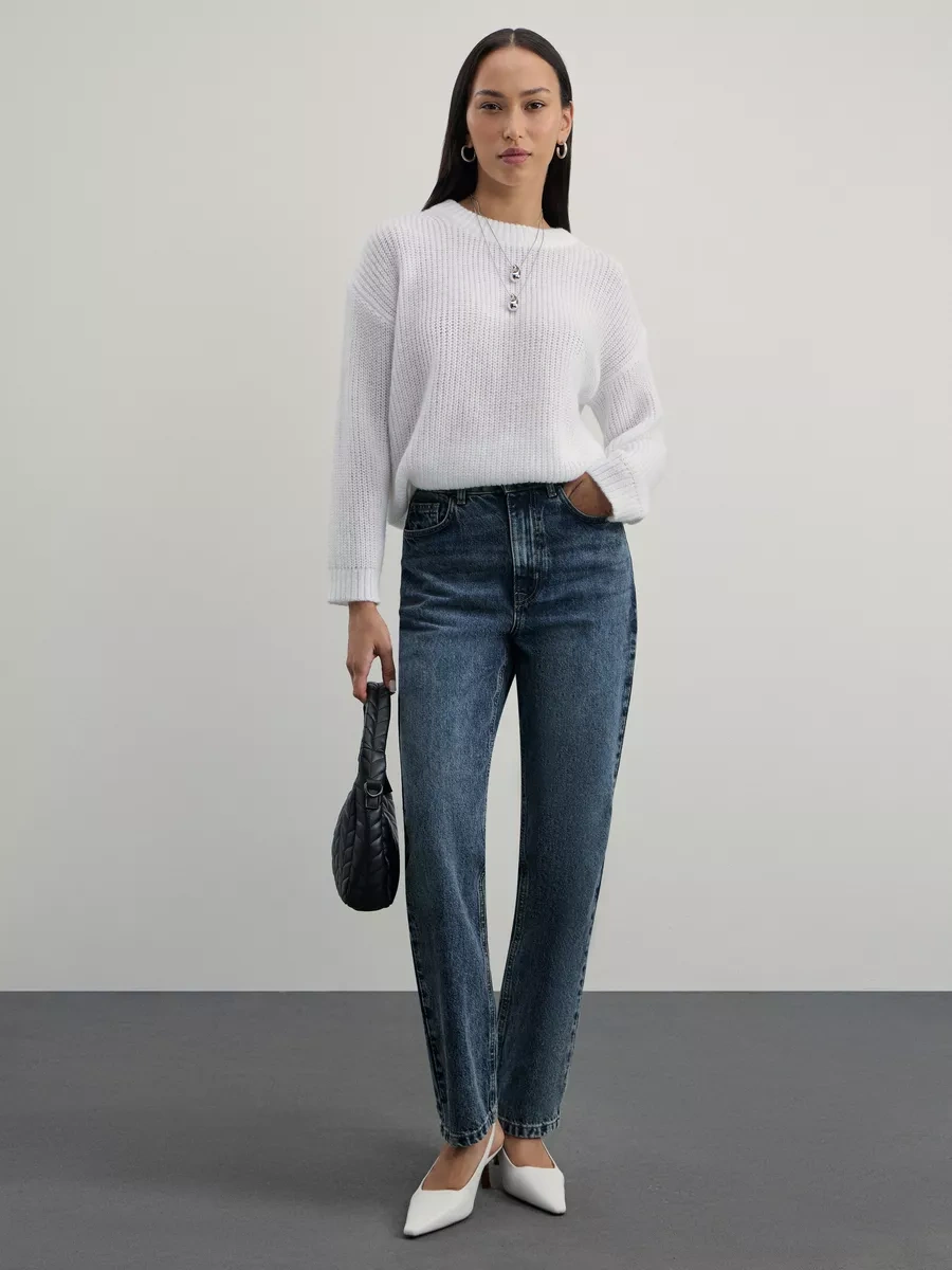 Zarına Şeffaf Örgü Jumper Kazak 180123135 Beyaz