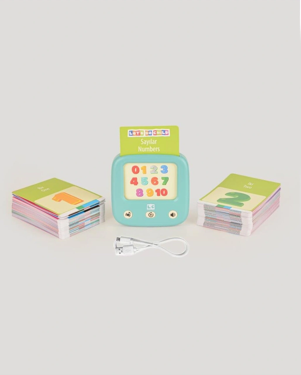 Öğretici Türkçe-ingilizce Konuşan Flash Kartlar-mavi