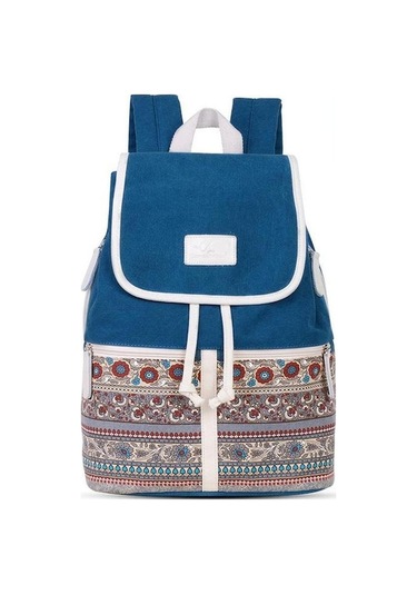 Ganzhoushop Sırt Sırt Kanvas Kadın Kadın İşlevli Çok Çantası Çantası Çanta Black Jb Siyah