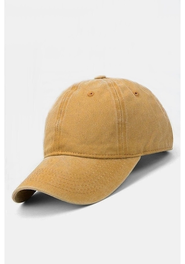 Külah Erkek Eskitme Şapka Yazlık Outdoor Kep Kasket-Hardal