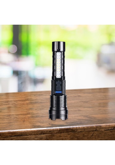 Suntek Meşale Kamp Meşalesi Pratik Projektör Led El Feneri 1200mah Çok Renkli