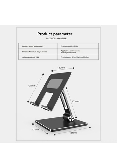 Lemestar Alüminyum Alyaş Çift Kullanimlı Telefon-tablet Ayakçısı: Açılır, Açı Ayarlanabilir, Dürtüye Dayanıklı, Masaüstü Kullanimı, Gümüş