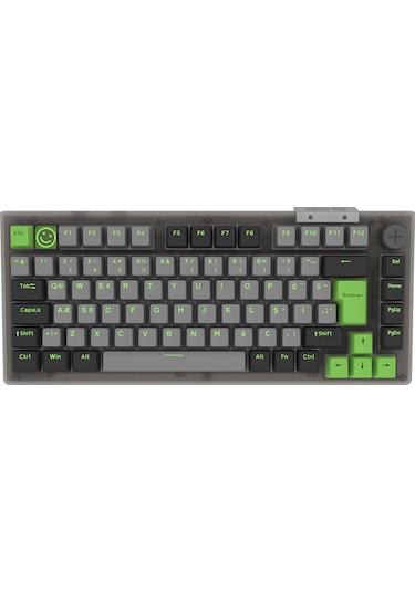 Hawk Gaming Hk610 Gateron Switch Rgb Lcd Tri-mode Kablosuz/bluetooth %75 Gaming Klavye