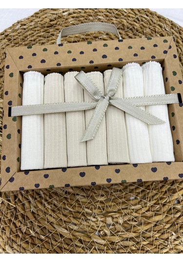 Desenli Penye Bebek Ağız Mendili 7'li 2025 Mö092