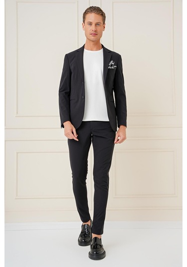 C 680 Slim Fit Siyah Spor Ceket Siyah