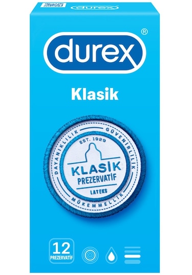 Durex Klasik Prezervatif 12'li