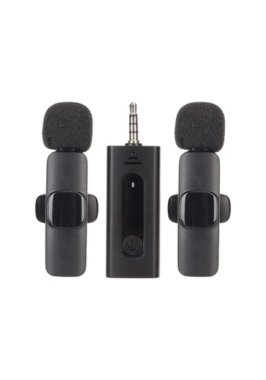 Kosona K35-2 Kablosuz Lavalier Mikrofon, 2.4g Tekden İkiye, Gürültü Azaltma, 3.5mm Arayüz, 7 Saat Kullanim Süresi, Röportaj/canli Yayin İçin