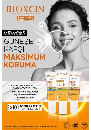 Bioxcin Sun Care Akneye Eğilimli Ciltler Için Güneş Kremi 50 Spf 50 Ml - Akne, Dry Touch, Mat