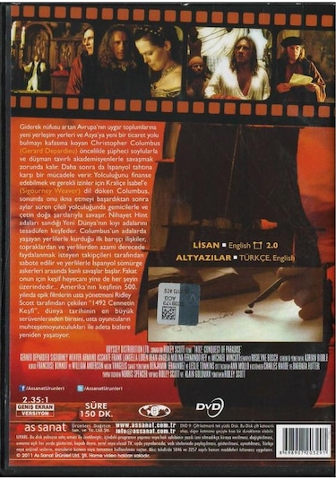 1492 Cennetin Keşfi 1492: Conquest Of Paradise Dvd