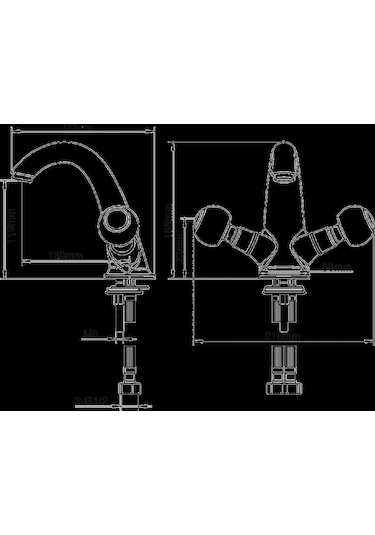 Fontana Fg-1112 Lavabo Bataryası Altın