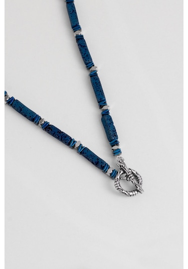 So Chic Lav Taşlı 50 Cm Çelik Erkek Kolye