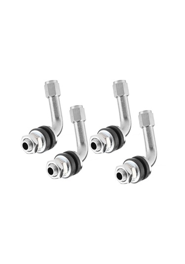 Yaleker 90 Derece Açılı Lastik Valfi Sapları, Alüminyum Alaşımlı + Kauçuk, Soğuğa-ısıya-dayanıklı, 4 Adet, Kolay Kurulum, Tamamen Sızma Testi Yapıldı