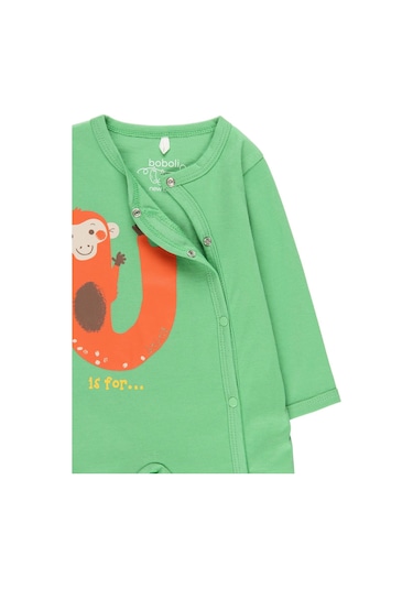 Bobolı Unisex Bebek Tulum Bo.112082 Yeşil