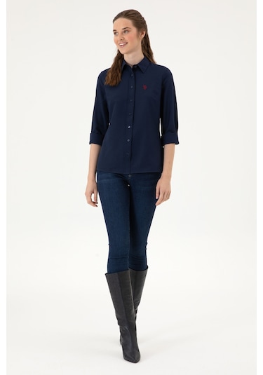 U.s. Polo Assn. Kadın Lacivert Gömlek Basic 50316711-vr033 Lacivert