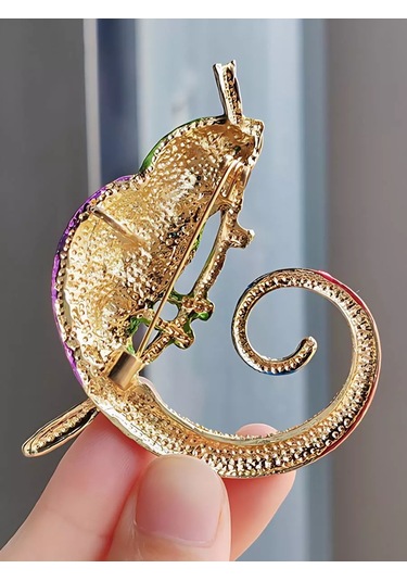 Bijoubijou Broş Bijuteri Bukalemun 251814784 Yeşil