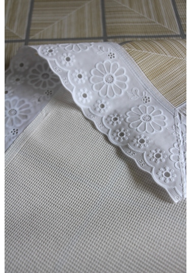 120x150 Zemin Kaydırmaz Silinebilir Muşamba Masa Örtüsü Kahvekaremetalik