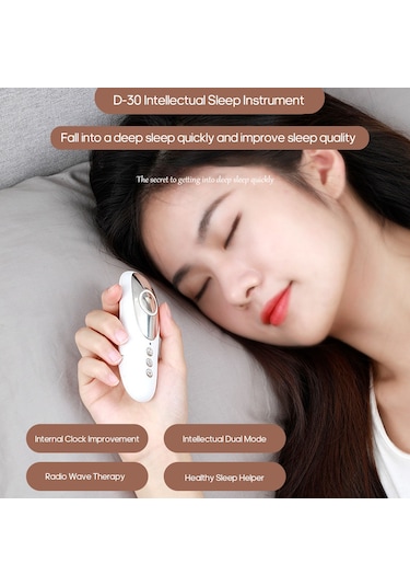 Konesam Mikro Akımlı Uyku Yardımcısı - Hızlı Uyku Sağlama, Uyku Bozukluklarını Gideren Taşınabilir Şarjlı Cihaz Beyaz Beyaz