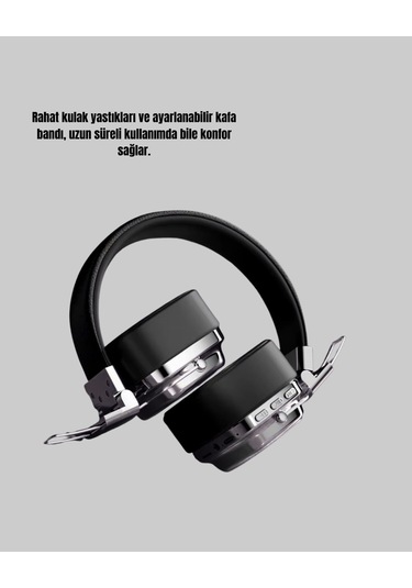 Kablosuz Bluetooth Kulak Üstü Kulaklık Kristal Ses Kalitesi Ve Ergonomik Yapı