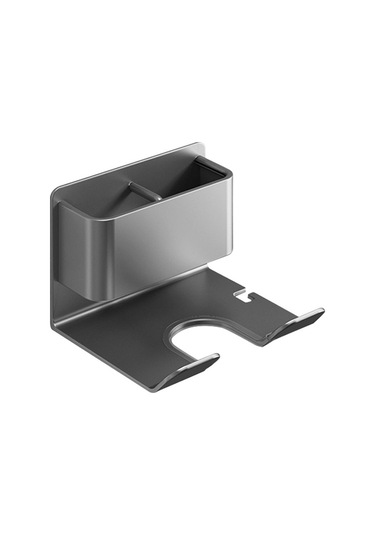 Lichen Saç Kurutma Makinesi Depolama Rafı, Delik Açmaya Gerek Siyah