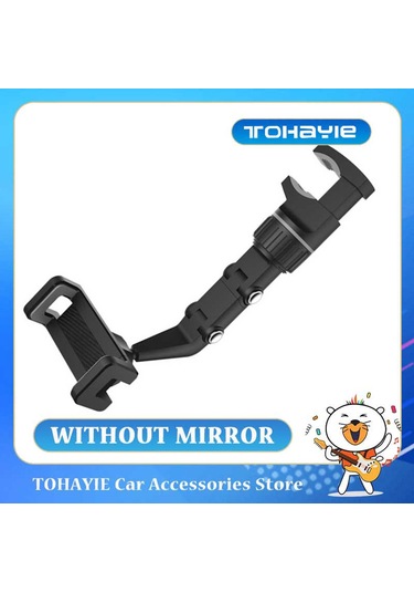 Tohayıe 360 Derece Araba Dikiz Aynası Montaj Telefon Tutucu 4.0-6.1 Inç Navigasyon Braketi Standı Ayarlanabilir Destek -