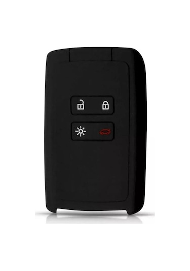 Lüx Renault Clio Uyumlu E-tech Austral Megane E-tech 4 Silikon Anahtar Kılıfı Siyah