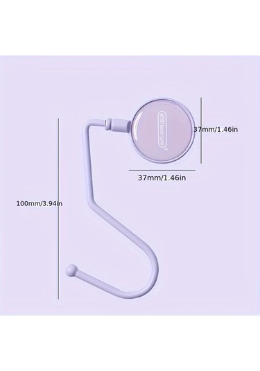 Elmpaly Pembe 1 Adet Masaüstü Çanta Askısı, Kaymaz Taban 5kg Kapasiteli Pembe
