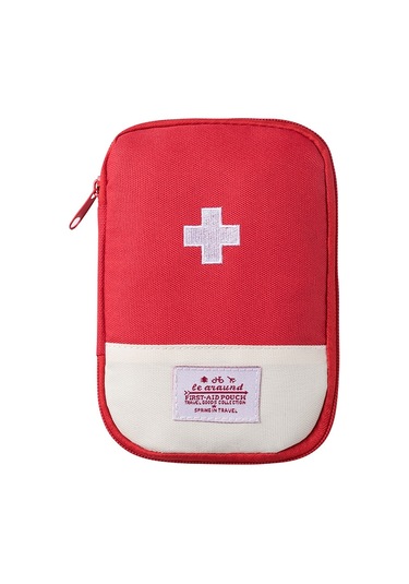Sones Seyahat Ev Taşınabilir Tıbbi Çanta, Renk: Kırmızı Büyük