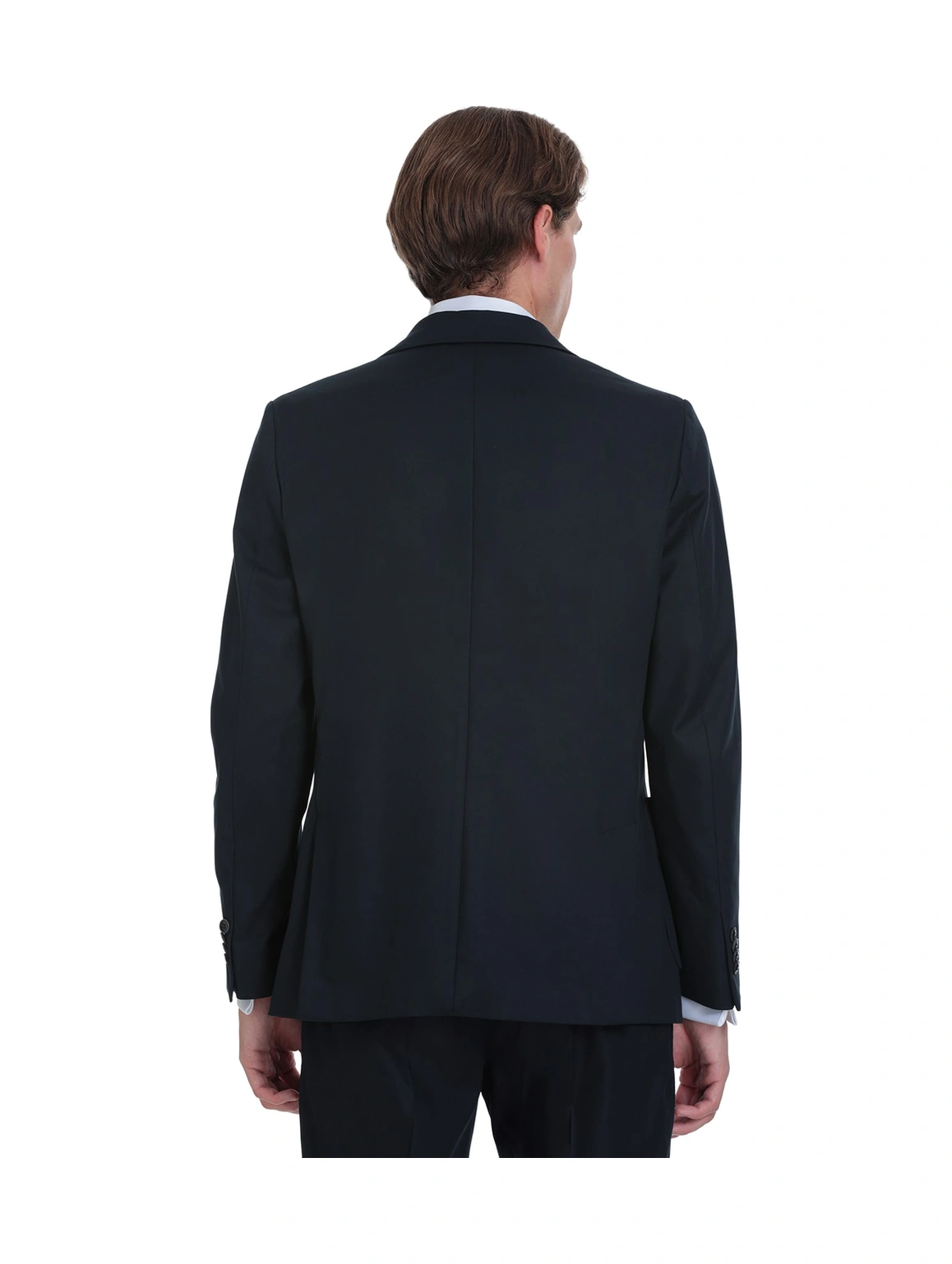 Lacivert Comfort Fit Mono Yaka Klasik Takım Elbise Lacivert