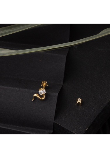 Bilezikci 14 Ayar Altın Piercing Tragus Küpe Kphsy14k22511 Sarı