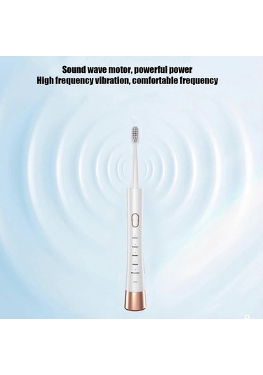 Yetişkinler Çocuklar İçin Elektrikli Diş Fırçası 32000vpm 6 Fırça Başlığı 5 Modlu Elektrikli Diş Fırçası Şarj Edilebilir Pilli Diş Fırçası Adwhite İçin