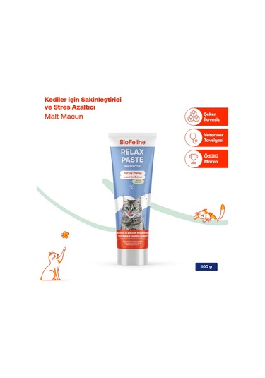 Biofeline Kediler İçin Rahatlatıcı Etkili Malt Macunu 100 G