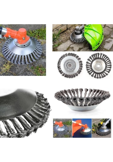 Motorlu Tırpan Çelik Fırça Başlık Tüm Modeller 6"