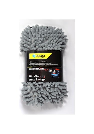 Spark 2316 Peluş Oto Kurulama Bezi & Spark 7040 Yıkama Süngeri & Polikur 3356 Güderi Bez 3'lü Set