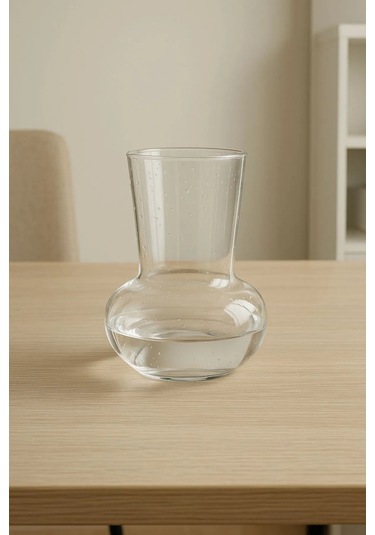 500 Ml Isıya Dayanıklı Borosilikat Cam Vazo / Mumluk / Sunum Bardağı Minimalist Tasarım Şeffaf
