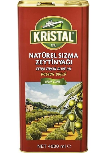 Natürel Sızma Zeytinyağı Dolgun Güçlü 4 L Teneke