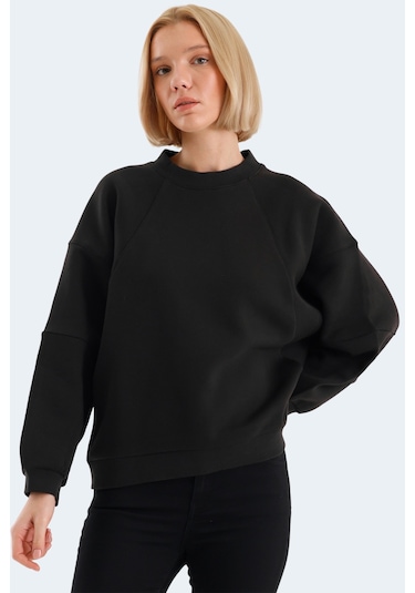 Slazenger Vıa 2 Li Set Kadın Sweatshırt Siyah - Petrol