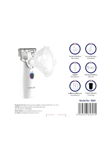 Wohler Taşınabilir Mesh Hava Makinesi Şarjlı Sessiz Nebulizatör