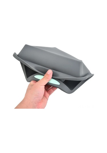 Yaozixa 21 Cm Gri Silikon Fırın Kalıbı - 8 İnç Kare, Anti Yapışkan, -40 C/+230 C Dayanıklı, Fırın/mikrodalga Uyumlu, Yıkama Makinesine Uygun Gri