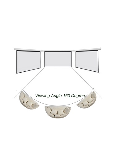 Everest Mpp-240, 240x200, Storlu, Projeksiyon Perdesi, Arkası Siyah Fonlu, Duvar Ve Tavana Asılabili