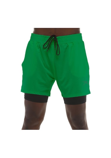 Erkek Taytlı Spor Şort Pan Siyah 001