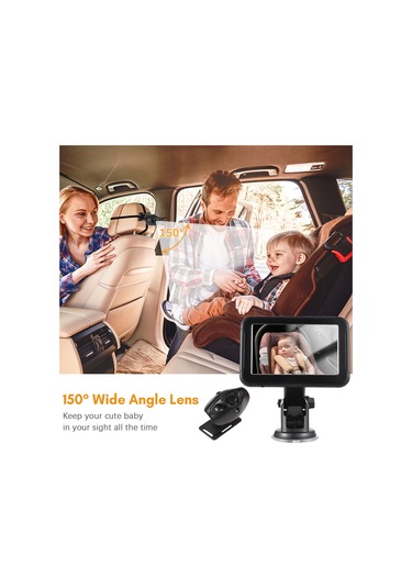 Vkemall Bebek Araba Monitörü 1080p Yüksek Çözünürlüklü Monitör Kamerası