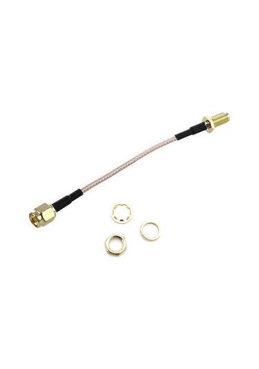Rg316 10cm Sma Erkek Dişi Kablo Rf Uzatma Kablosu 50 Ohm 0-6ghz Koaksiyel Wifi Gsm Gprs Anten