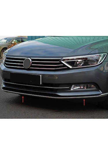 Vw Passat B8 Krom Ön Tampon Çıtası 3 Parça 2015-2019 Arası Pçelik