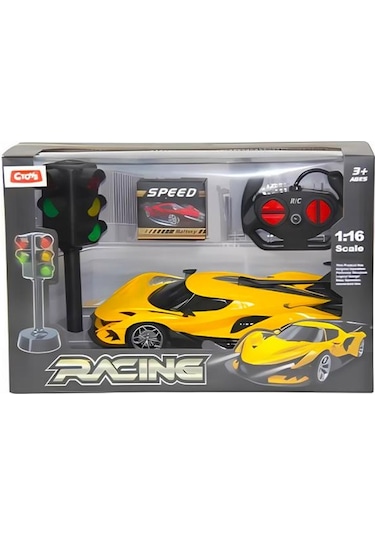 Ctoys 1:16 Uzaktan Kumandalı Usb Araba Rc Trafik Işıklı Sarı 898a