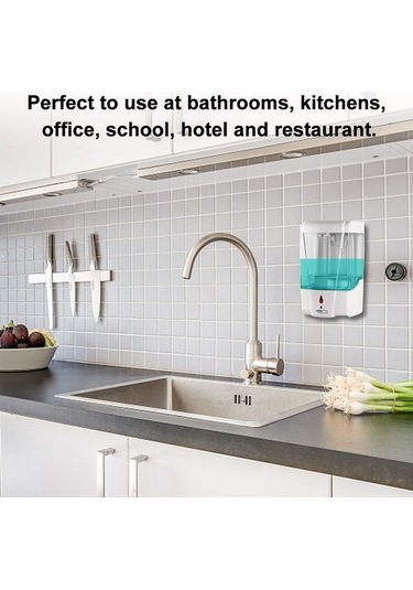 Dancemonkey Otomatik Duvara Monte Sabun Dispanseri 700ml Beyaz, Mutfak/banyo İr Pompa Beyaz